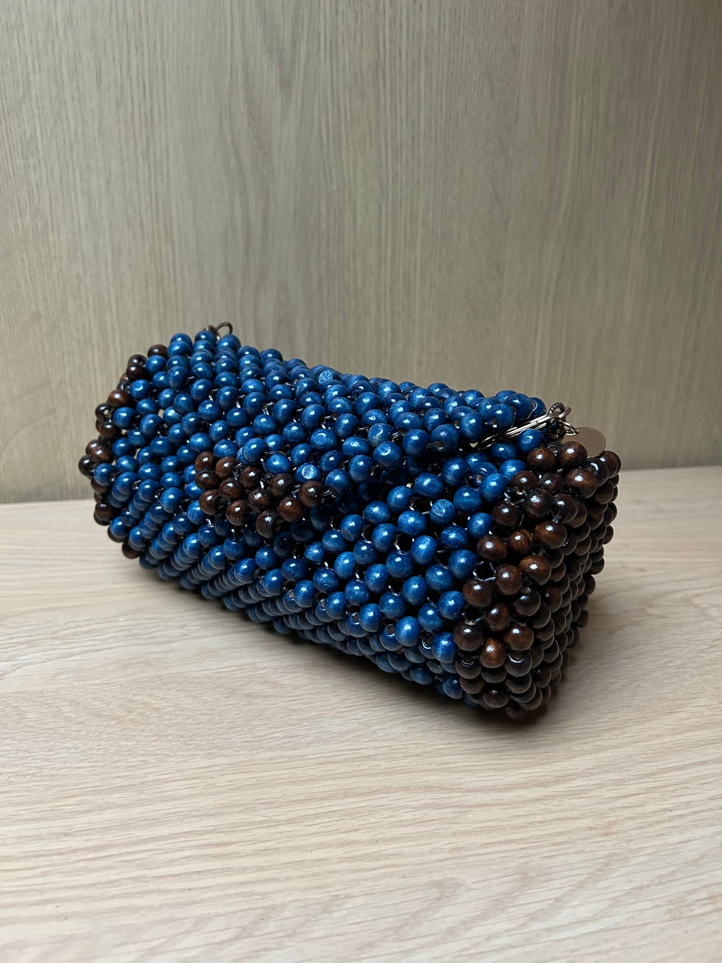 6. Wooden Beaded Round Duffle Bag