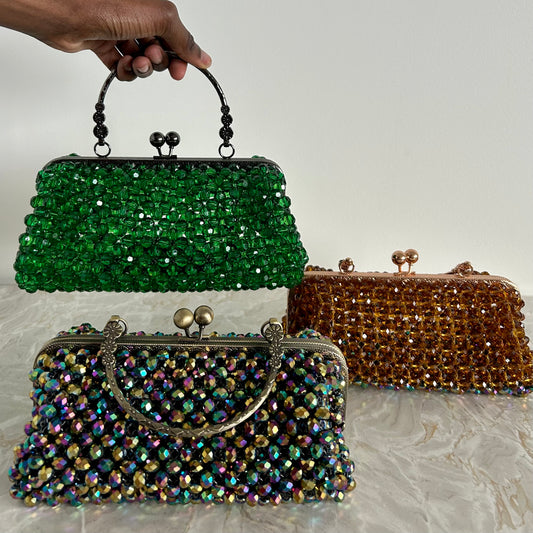Kiss Lock Beaded Purse