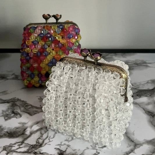 Mini Kiss Lock Beaded Purse