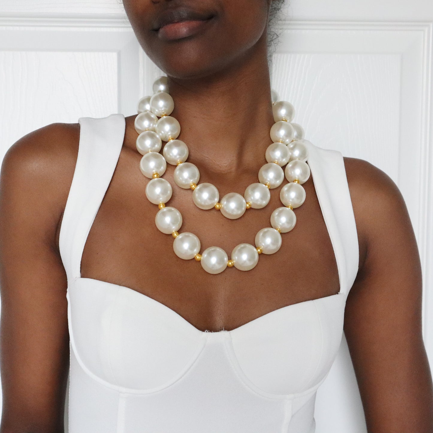 Chunky Pearl Beaded Necklace
